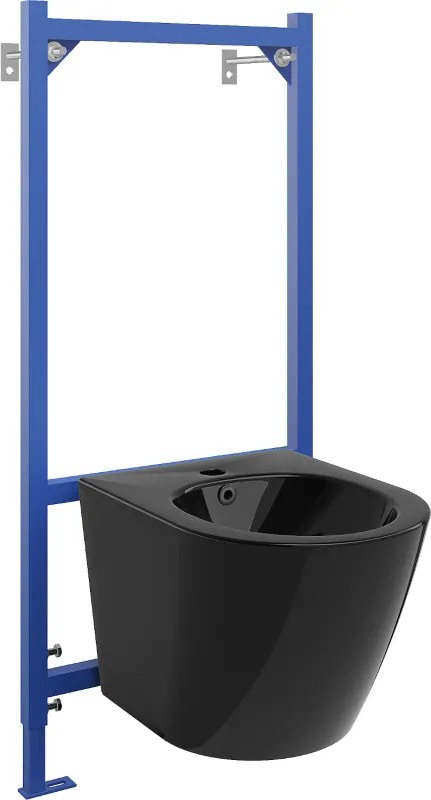 Mexen podomietkový bidetový systém Felix B s bidetom Lena, Čierny lesk - 69935224870