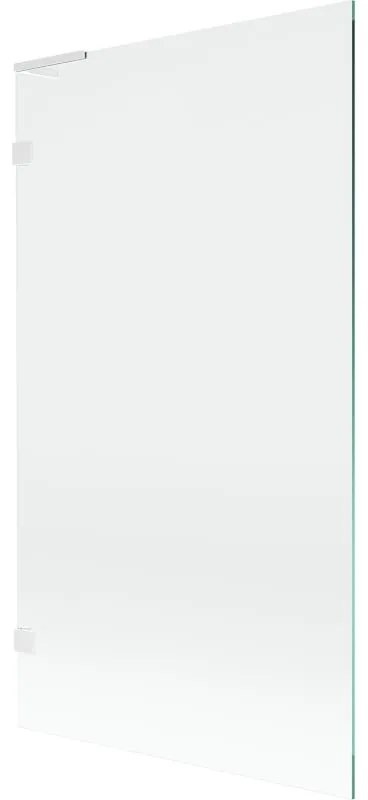 Mexen Lunar L, 1-krídlová vaňová zástena 100 x 150 cm, 8mm číre sklo, biely profil, 897L-100-000-20-00