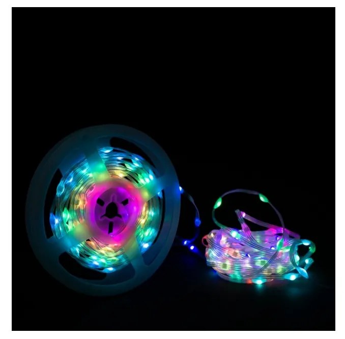 ECOLIGHT Osvetlenie vianočného stromčeka IP65 RGB LED pásik 10m 100led