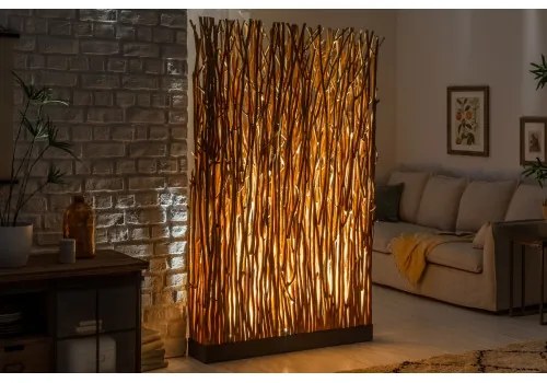 Stojaca lampa 40505 Paravent 180cm Prírodná Logan Drevo  - Komfort-nábytok