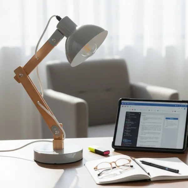 Brilagi - Stolná lampa FOCUS 1xE27/40W/230V šedá