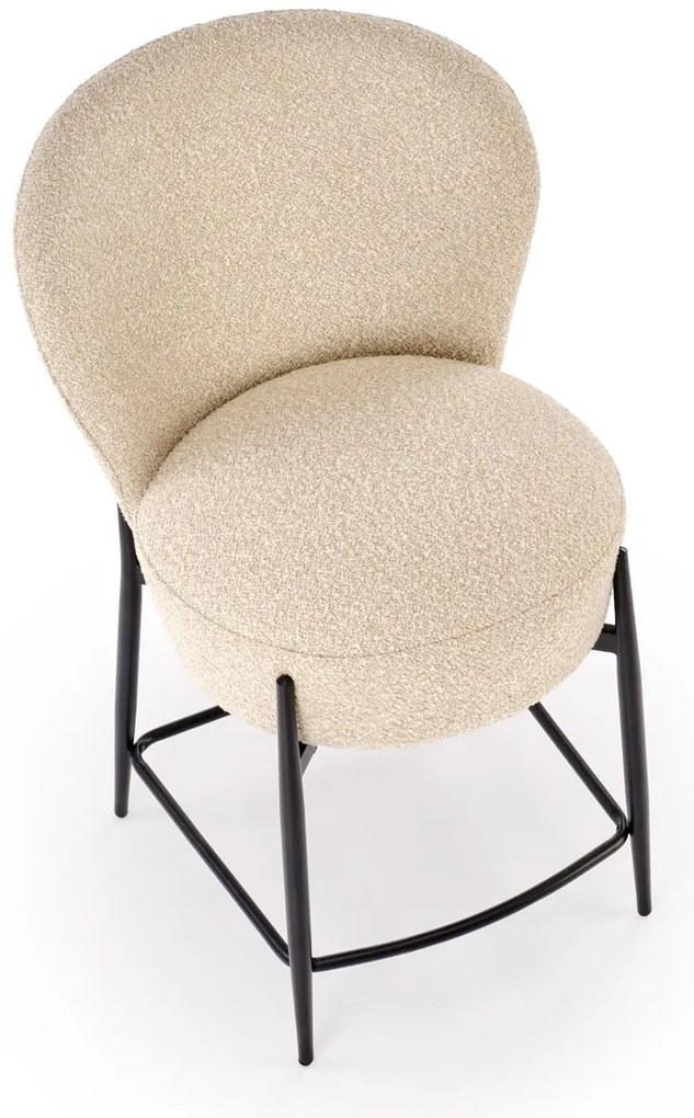 Barová stolička H126 bouclé béžová