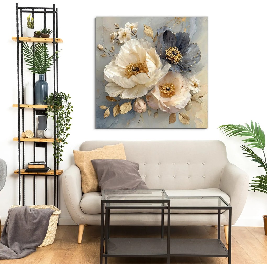 DUBLEZ | Drevený obraz kvetov - Pivonky