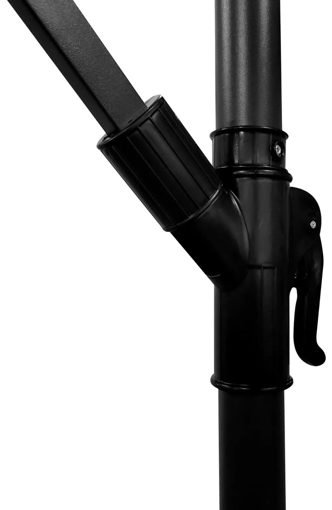 Záhradný slnečník Houseland Mavex s LED osvetlením 300 cm tmavohnedý