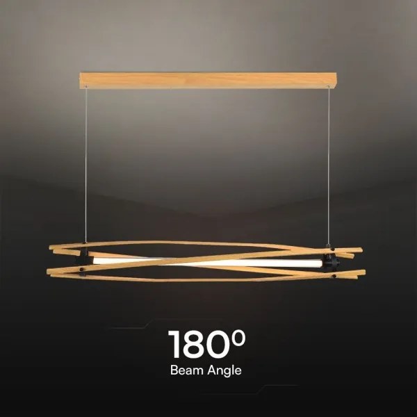 LED Luster na lanku LED/15W/230V 3000K hnedá