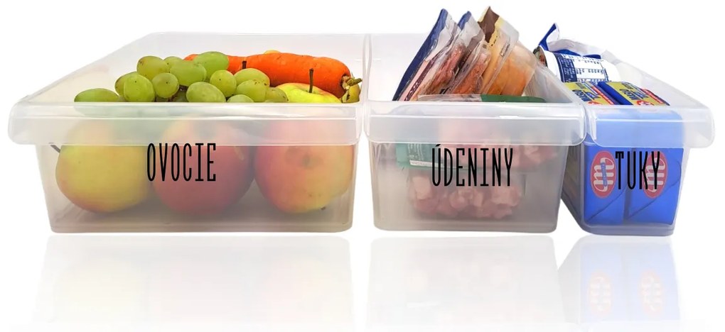 Súprava 3 ks organizérov do chladničky, ROTHO LOFT FRIDGE, antibakteriálne 5 l + 3 l + 1,5 l