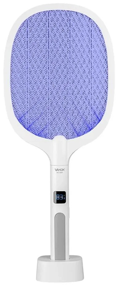 LED elektrický lapač hmyzu 2v1 s LCD, 1200 mAh/5V, biely