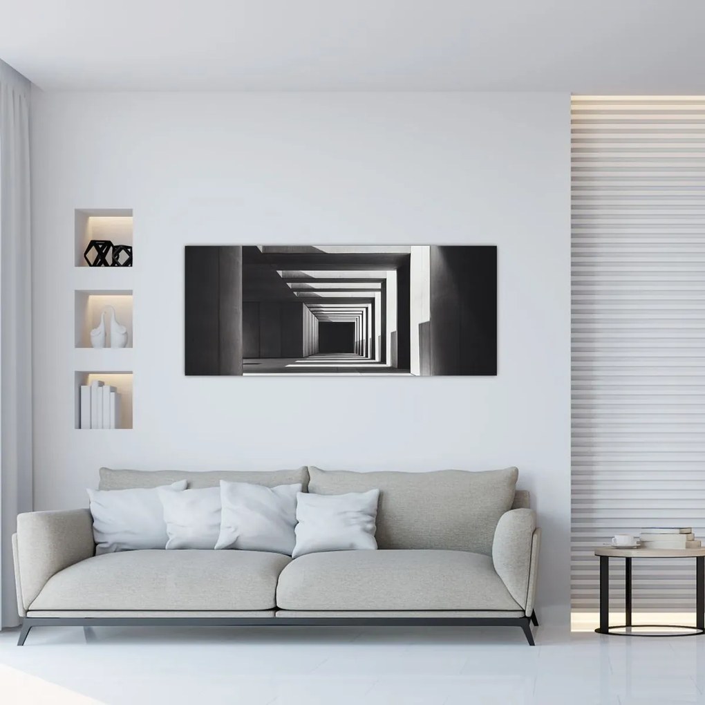 Obraz - Štvorcový tunel (120x50 cm)