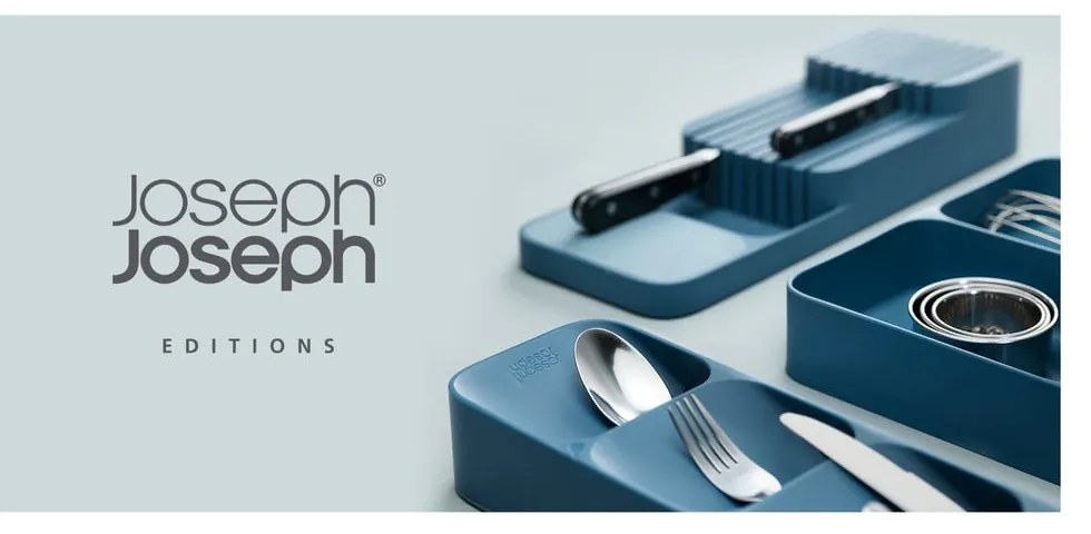 Modrý kuchynský organizér do zásuvky Joseph Joseph DrawerStore Compact Sky