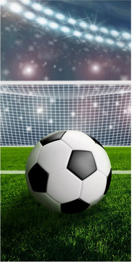 Bavlnená plážová osuška Futbalová lopta - 100% bavlna - 70 x 140 cm