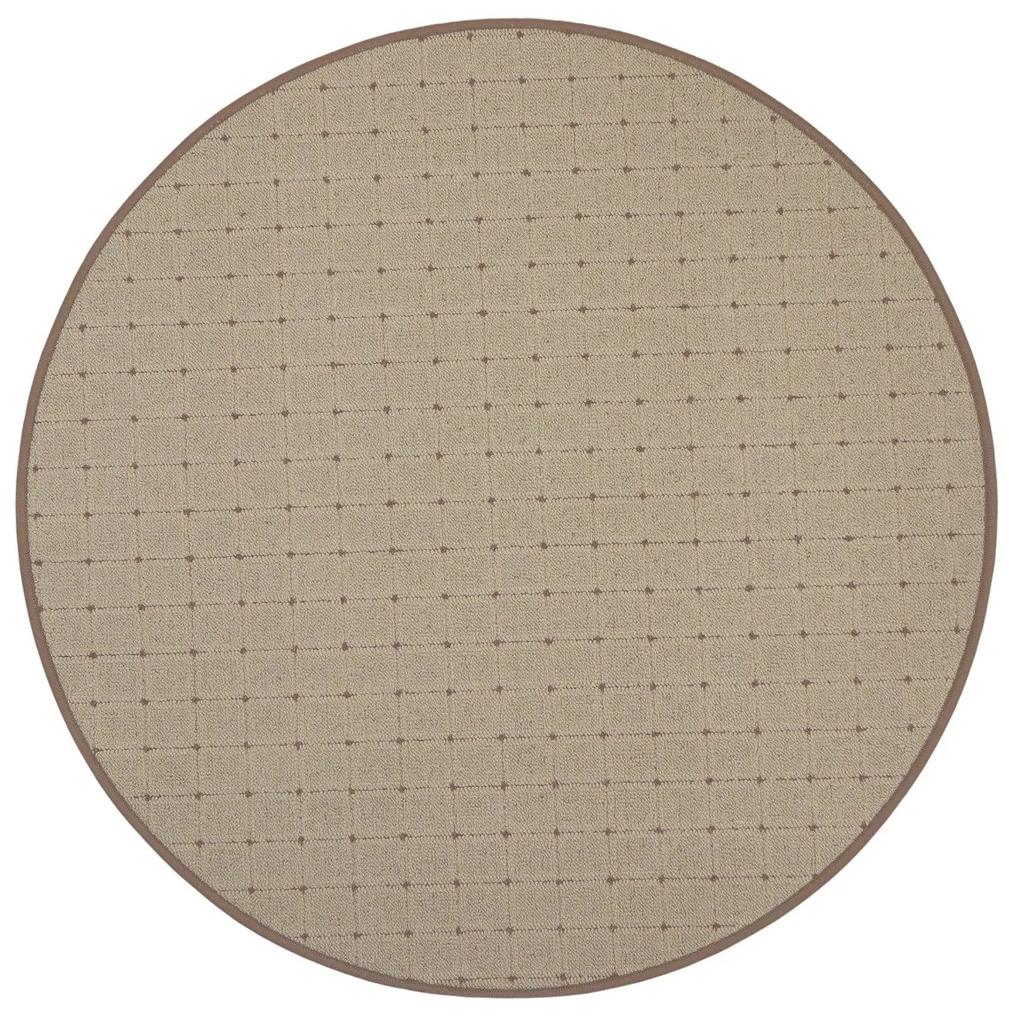 Vopi koberce Kusový koberec Udinese béžový kruh - 57x57 (priemer) kruh cm