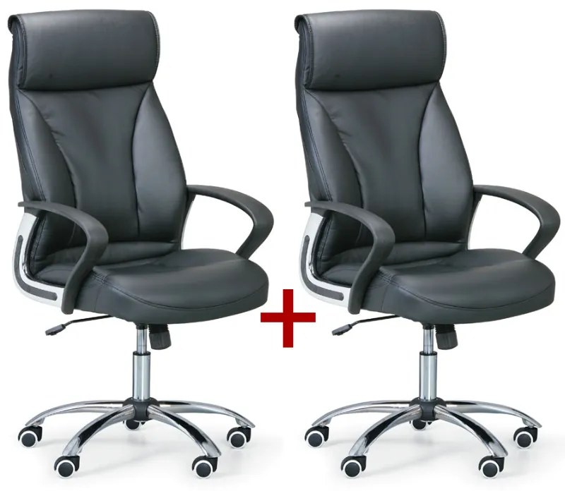 Kancelárske kreslo DERRY 1+1 ZADARMO, čierna