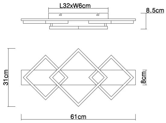 Globo 67294D2 - LED Stropné svietidlo BEATRIX LED/24W/230V