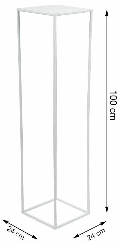 Květinový stojan Basy 100 cm bílý