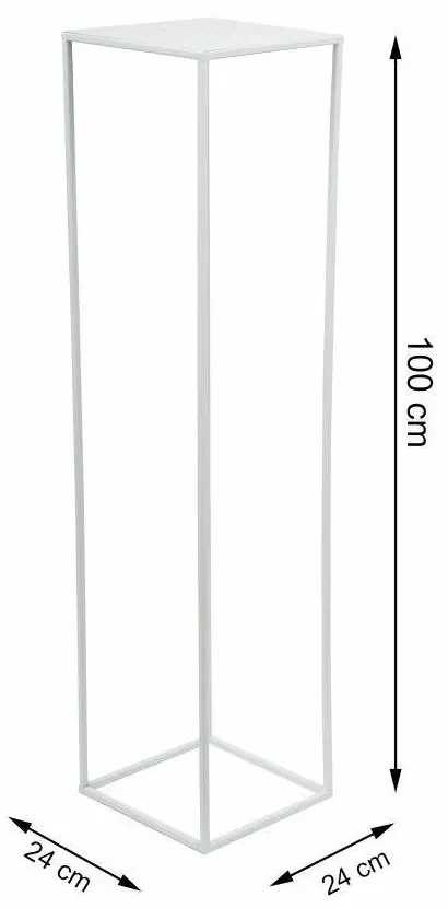 Květinový stojan Basy 100 cm bílý