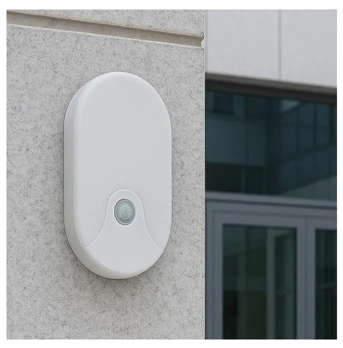 LED vonkajšie nástenné svietidlo s pohybovým senzorom LED/18W/230V IP44 biele