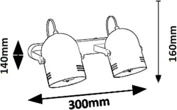 Rabalux 7013 - Bodové svietidlo MINUET 2xE14/40W/230V
