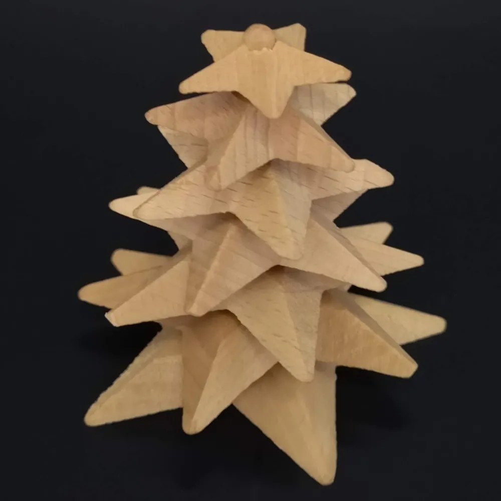AMADEA Drevený 3D strom skladaný z masívneho dreva 8 cm