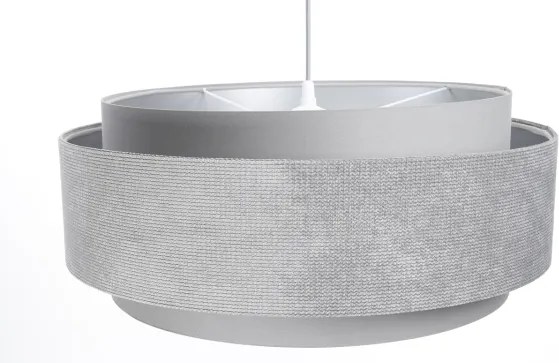 Luster na lanku DOBLO 1xE27/60W/230V pr. 60 cm šedá/strieborná