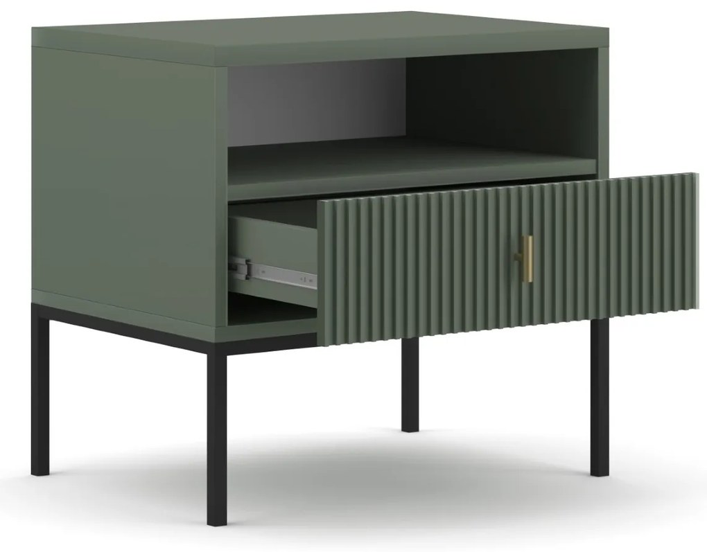 Nočný stolík Maggiore 53,9 cm zelený/čierny/zlatý