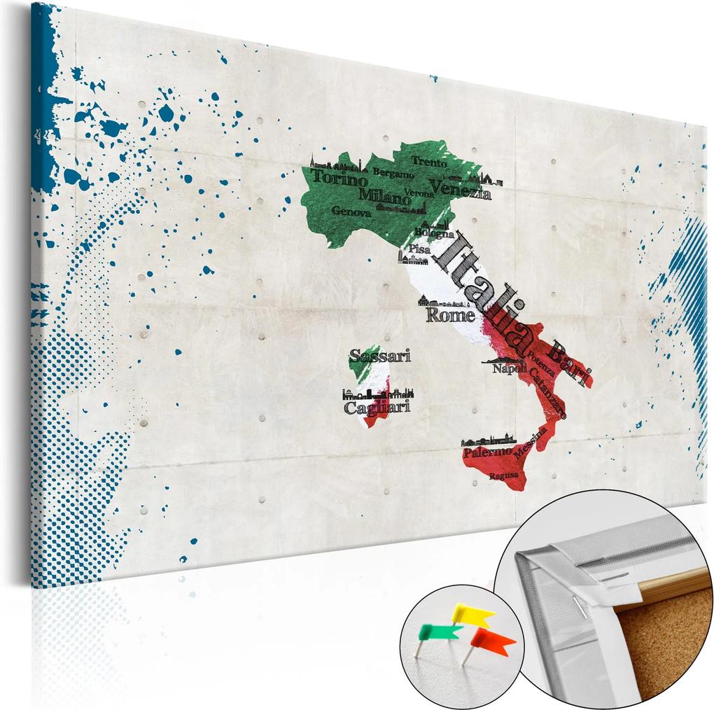 Obraz na korku - Italy [Cork Map] 90x60