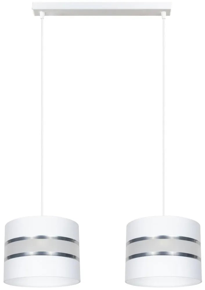 Luster na lanku CORAL 2xE27/60W/230V biela