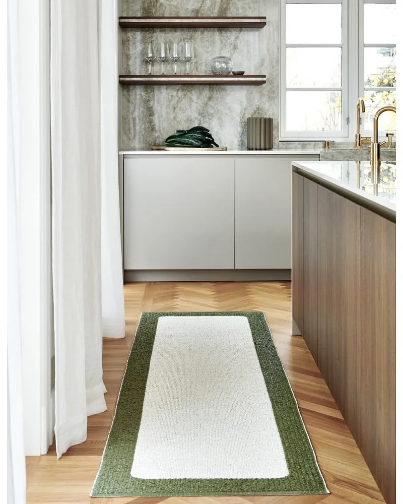 Zeleno-krémový vnútorný a vonkajší koberec 70x120 cm Ilda Pine – Pappelina