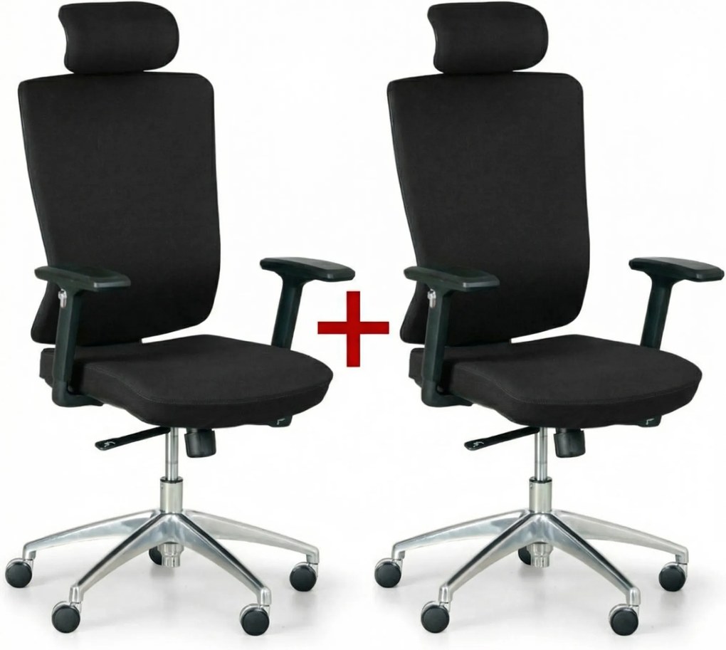 Kancelárska stolička NED F 1+1 ZADARMO, čierna