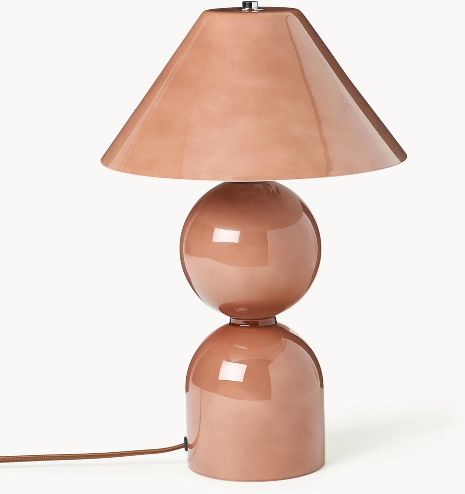 Sklenená stolová lampa's nastaviteľným tienidlom Danielle