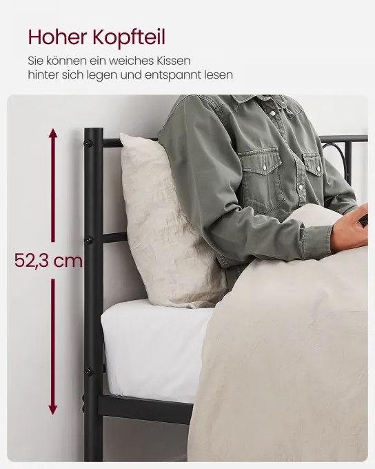 Kovová manželská posteľ 140 cm RMB064B01