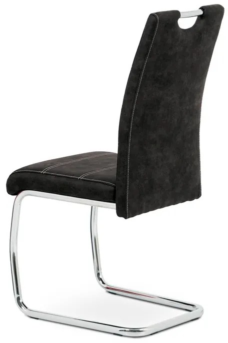 BONTEC Jedálenská stolička, čierna, látka, HC-483 BK3 Farba: Šedá