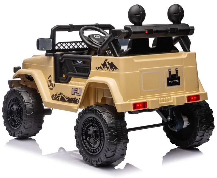 LeanCars Elektrická autíčko Toyota FJ - khaki -4x45W - BATÉRIA - 12V7Ah - 2023