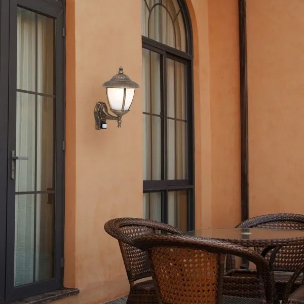 Rabalux 7836 - Vonkajšie nástenné svietidlo so senzorom MADRID 1xE27/60W/230V IP43