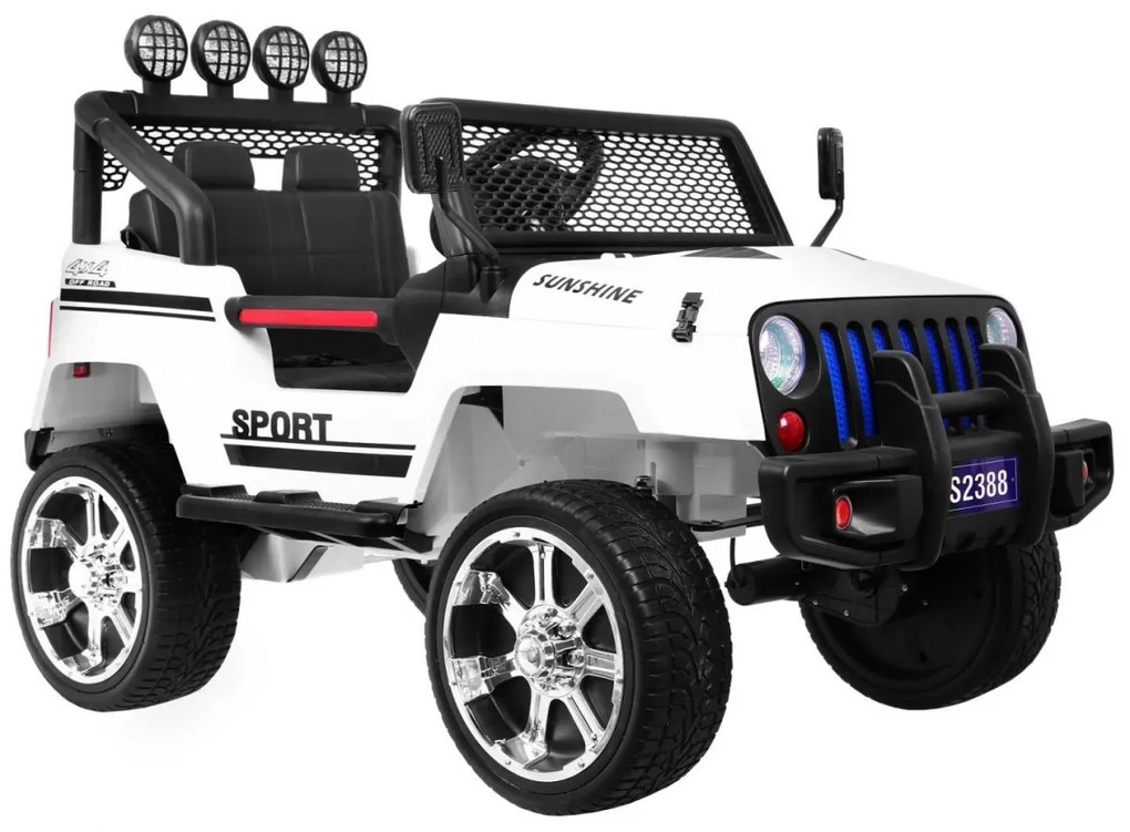 RAMIZ ELEKTRICKÉ AUTÍČKO RAPTOR DRIFTER 4x4 OFF ROAD BIELE  4x45W - 12V / 10Ah - 2023