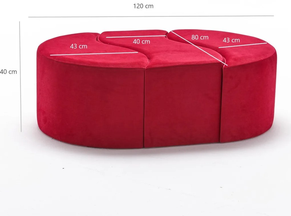 Stolička Alya Pouf Red