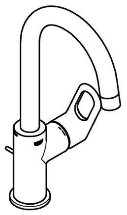 GROHE 23763000 - Umývadlová batéria BAULOOP veľkosť L lesklý chróm