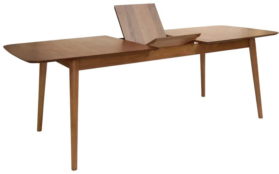 Rozkladací jedálenský stôl s prídavnou doskou v dekore orecha 90x180 cm Montreux – Actona