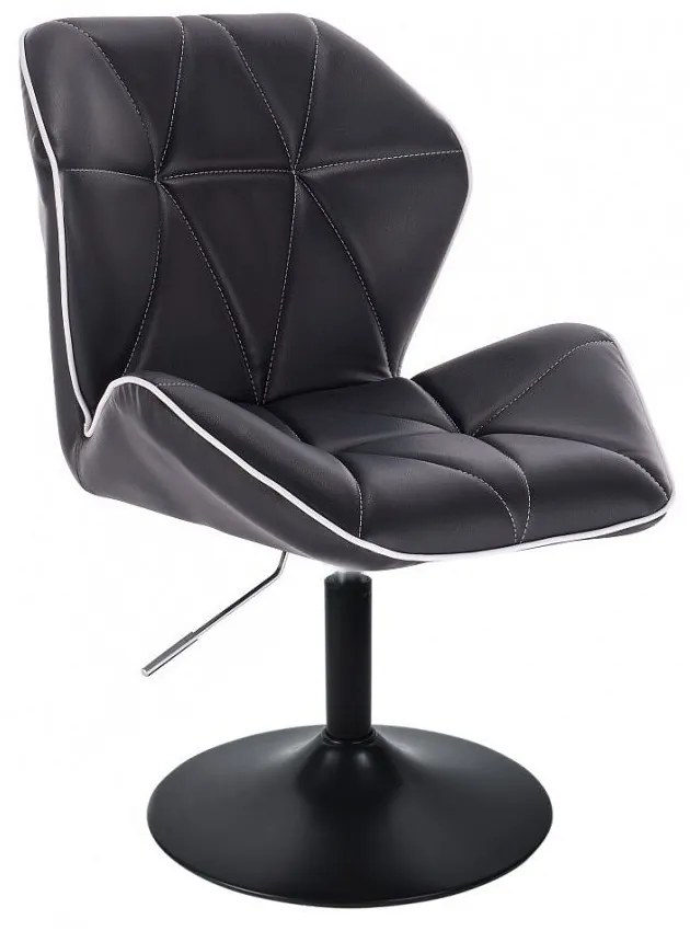 LuxuryForm DESIGN Stolička MILANO MAX na čiernom tanieri - čierna