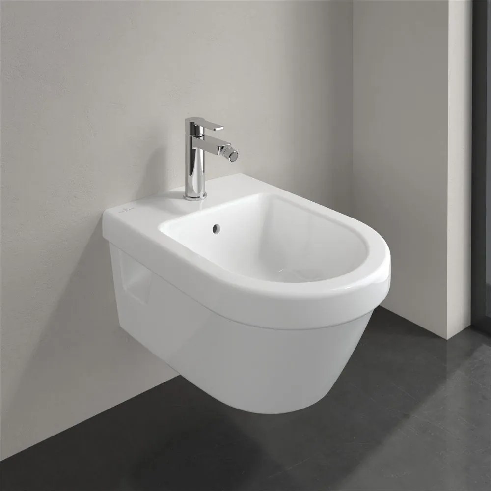 VILLEROY &amp; BOCH Architectura závesný bidet s otvorom, s prepadom, 370 x 530 mm, biela alpská, 54840001