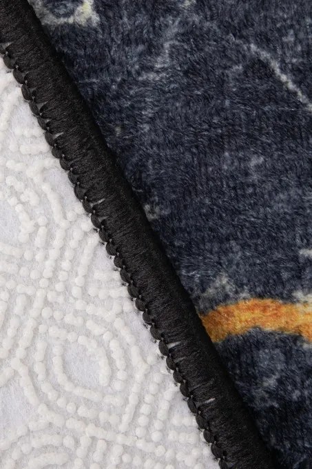 Protišmykový koberec MILANO 90055-01 čierny / zlatý