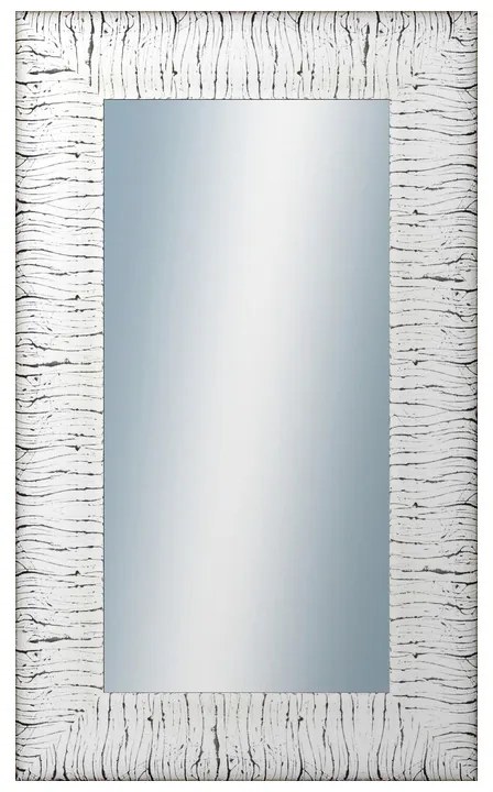 DANTIK - Zrkadlo v rámu, rozmer s rámom 60x100 cm z lišty SAUDEK biela čierne čiary (2512)