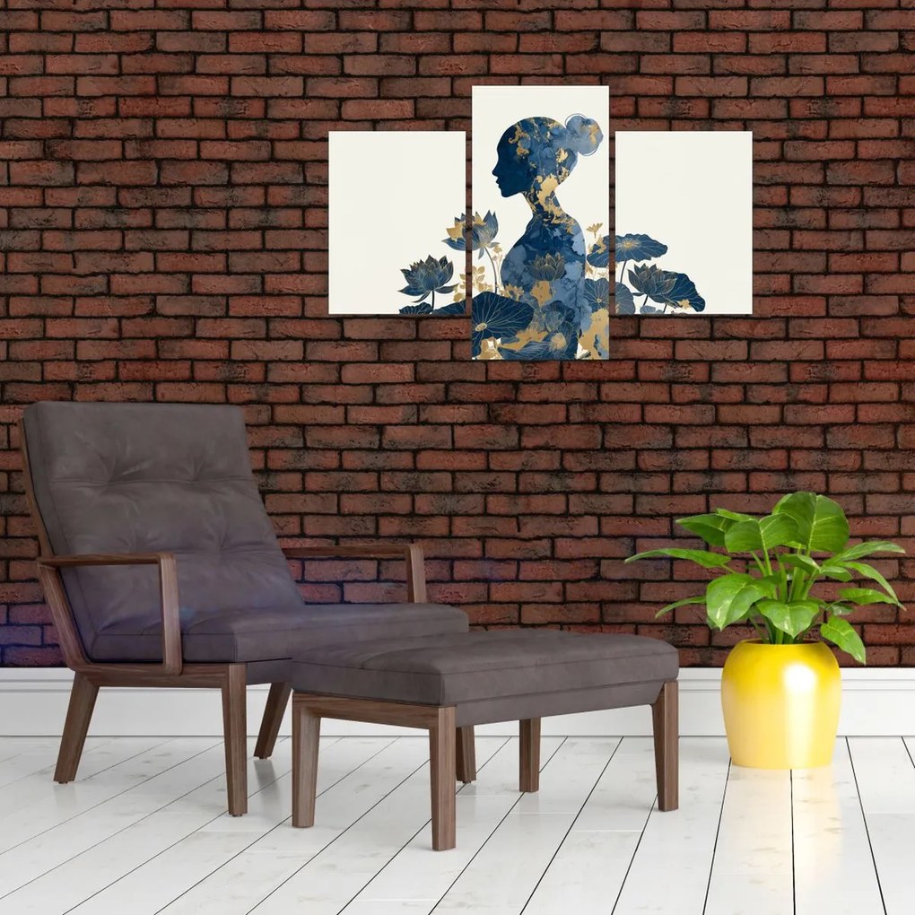 Obraz - Mramorový profil ženy (90x60 cm)