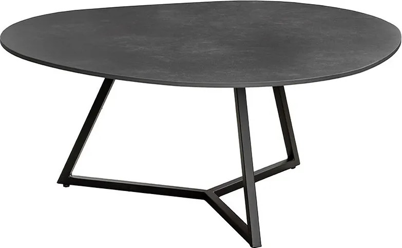 Keramický konferenčný stolík Paquita 90 cm antracitový