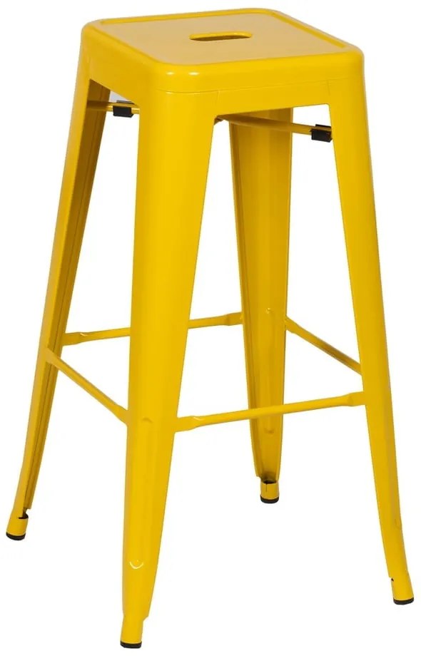 Žlté kovové barové stoličky v súprave 2 ks (výška sedadla 76,5 cm) – Ixia