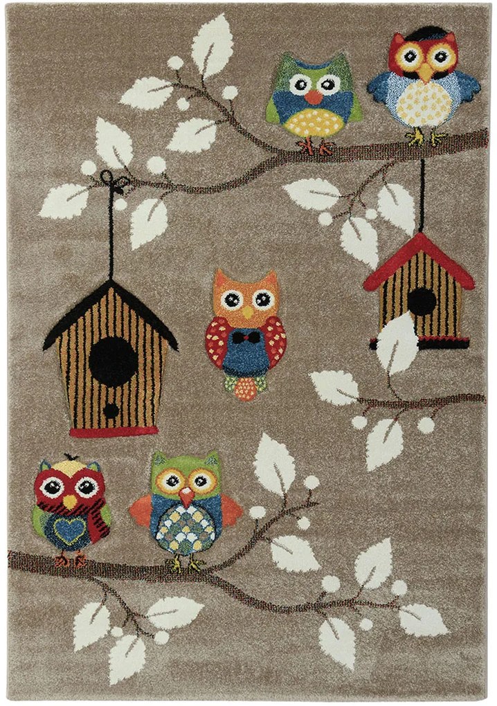 Koberce Breno Kusový koberec DIAMOND KIDS 24189/70, hnedá, viacfarebná,200 x 290 cm