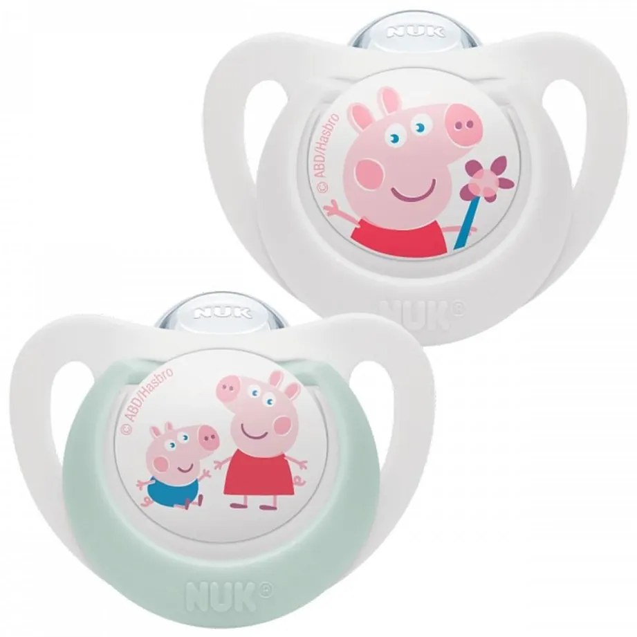 Cumlík NUK Star Peppa Pig 6-18m 2 ks