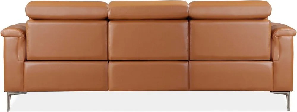 Hnedá pohovka z imitácie kože 222 cm Lund – Støraa