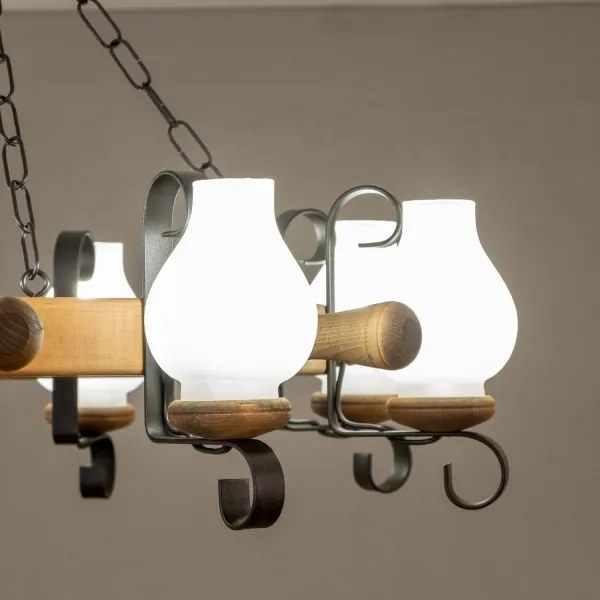 Brilagi - Luster na reťazi TIMONA 8xE14/40W/230V pr. 70 cm buk