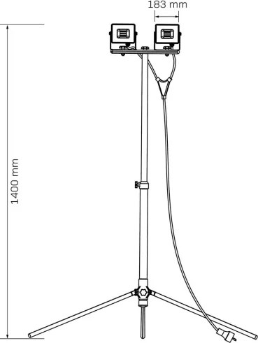 LED reflektor so stojanom 2xLED/50W/230V 6500K IP65 žltý