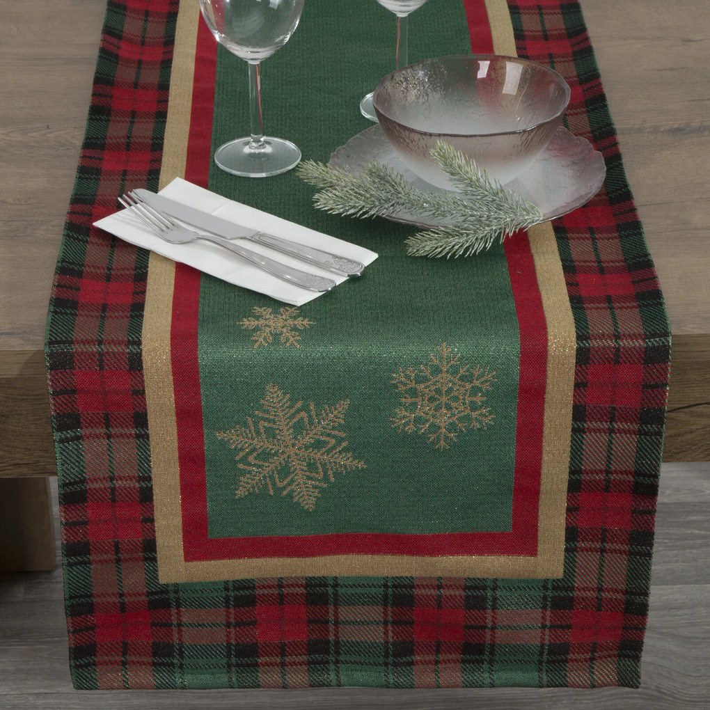 VIANOČNÝ GOBELÍNOVÝ BEHÚŇ NA STÔL STAR 45X140 CM VZOROVANÝ